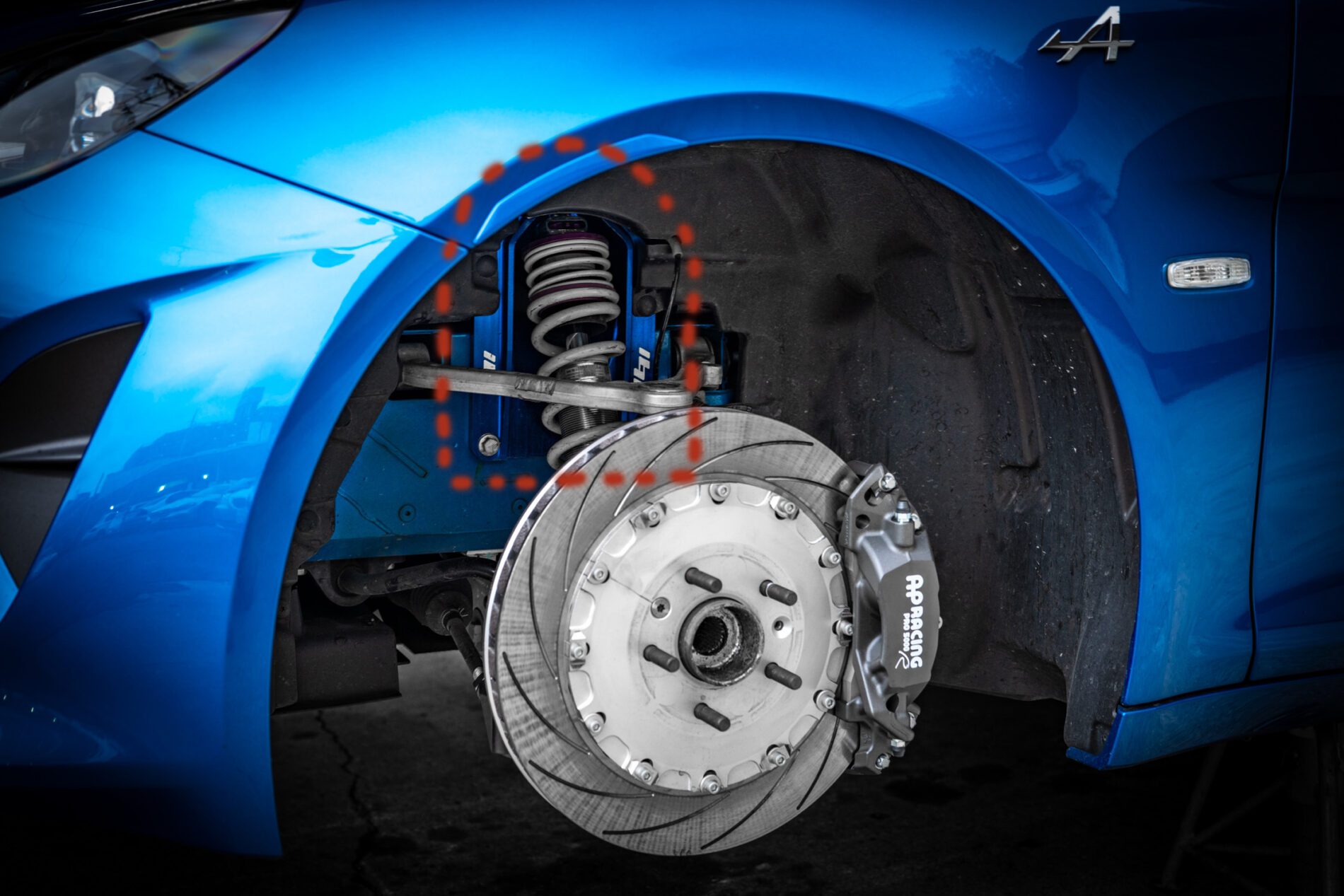 ハタジオリジナルALPINE A110用「フロント強化ストラット ハタジオリジナルALPINE A110用「フロント強化ストラット